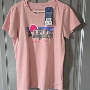 Life Is Good Pink Simplify Camper Tee